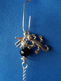 Onyx pendel met pentagram