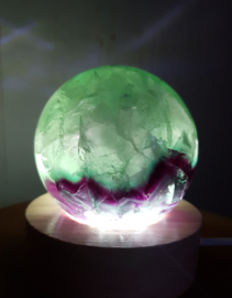 Licht voetje rond - helder wit  licht met USB (2cm dik)