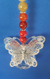Chakra hanger met edelsteen kralen en vlinder