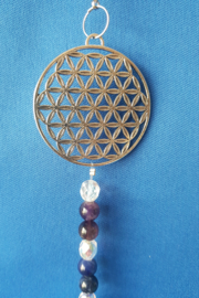 Chakra ronde edelsteen kralen met de flower of life