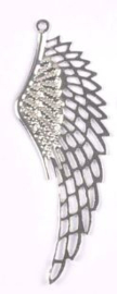 Vleugel super groot - filigraan - zilver