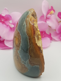 Jaspis Polychroom half gepolijst half ruw