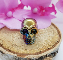 Titanium/goud  glas Skull - nr. 6 - mini