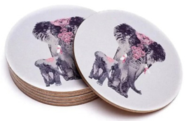 Onderzetters - 6 stuks - Olifant
