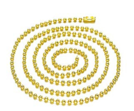 Ball chain (bolletjesketting) ± 80cm (± 3mm dik) - goud
