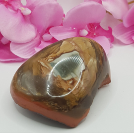 Jaspis Polychroom half gepolijst half ruw