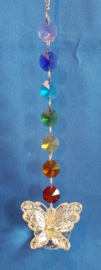 Chakra hanger met octagon kralen en vlinder