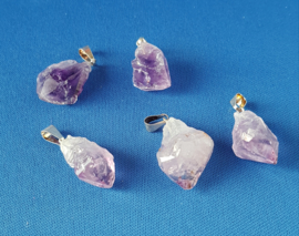 Amethyst hangertje - ruw