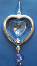 Chakra hanger met octagon kralen + hart