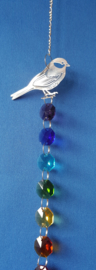 Chakra hanger met octagon kralen + vogeltje