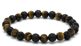 Tijgeroog  & Lava - 8mm - 21cm (XL)