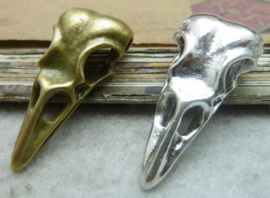 Raven skull - zilver