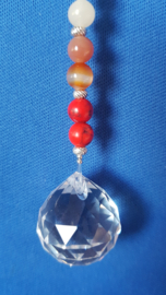 Chakra hanger met edelsteen kralen + vogeltje