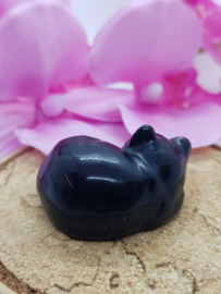 Poesje Obsidiaan liggend