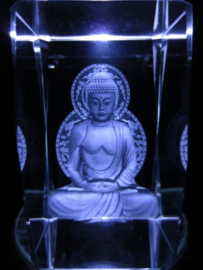 Boeddha met achtergrond laserblok