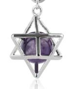 Edelsteen hanger Merkaba  - Amethyst