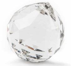Kristal raamhanger "bol" klein, ca. 3cm