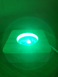 Licht voetje vierkant - gekleurd licht met USB
