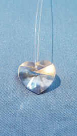 Kristal raamhanger "hart" klein, ca. 2cm