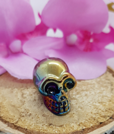 Titanium/goud  glas Skull - nr. 6 - mini