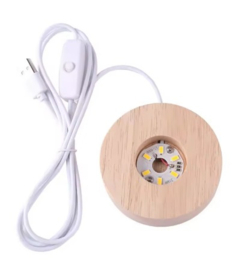 Licht voetje rond - warm wit  licht met USB