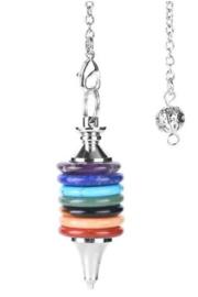 7 chakra pendel met ketting