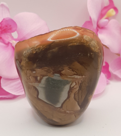 Jaspis Polychroom half gepolijst half ruw