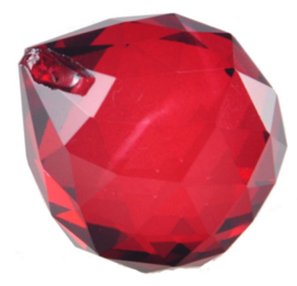 Kristal raamhanger "Bol" 3 cm - Rood