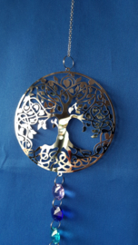 Chakra hanger met octagon kralen + mega levensboom