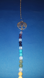 Chakra ronde edelsteen kralen en levensboom