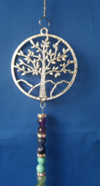 Chakra ronde edelsteen kralen met levensboom