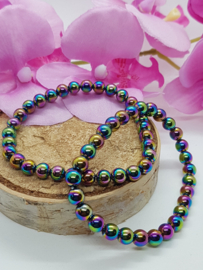 Regenboog (titanium) Hematiet - 6mm