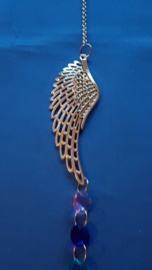 Chakra hanger met octagon kralen + vleugel
