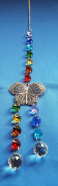 Chakra hanger met vlinder en dubbele bol