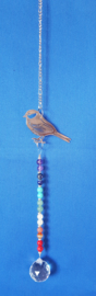 Chakra hanger met edelsteen kralen + vogeltje
