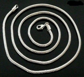 Metalen ketting 81cm/1,5mm - Silver Plated