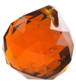 Kristal raamhanger "Bol" 3 cm - Oranje