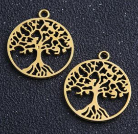 Hanger Levensboom - klein - goud