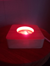 Licht voetje vierkant - gekleurd licht met USB
