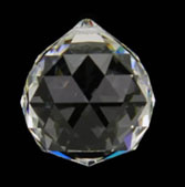 Kristal raamhanger "bol" groot, ca. 5cm
