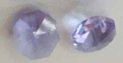 Octagon kraal - violet/lila