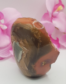 Jaspis Polychroom half gepolijst half ruw