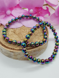 Regenboog (titanium) Hematiet - 6mm