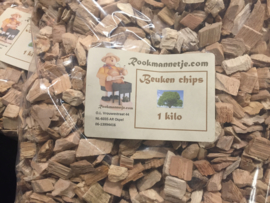 Rookmannetje Rookhout Beuken Chips 1 kilo