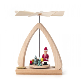 Kerstpiramide met Kerstman 17cm