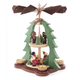 Kerstpiramide 2 etages kerstverhaal 39cm