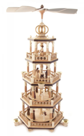 Kerstpiramide 5 etages kerstverhaal 64cm