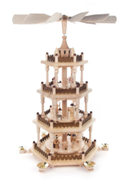 Kerstpiramide 4 etages kerstverhaal 52cm