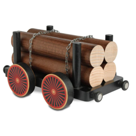 Treinwagon met hout