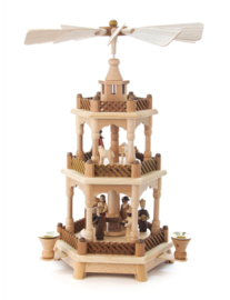 Kerstpiramide 3 etages kerstverhaal 42cm